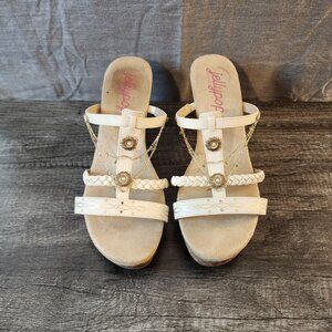 Jellypop Women's Wedge Sandals Cork Platform Rhinestone Boho Size 11 M